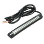 Alamor 12V 17 LED Flexible de Moto Bande de Frein de Queue lumière Stop Clignotant Signe Lumineux Ambre + Rouge