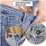 12 Piecès Bouton de Jeans 17mm Détachable Métal DIY Rétractable Réglable pour Réparation de Pantalons, Manteau, Vestes