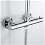 Mitigeur douche thermostatique 2 sorties laiton chromé