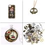 DXLing 76 Pièces Steampunk Engrenages en Métal Pendentif Cogs Grammes Steampunk D'Horloge Argenté Bronze Antique Engrenages Pend