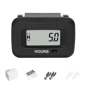 Jayron JR-HM038AD AC/DC 5V à 277V,Kit de Compteur Horaire LCD Numérique,Heures de Fonctionnement Partielles Réinitialisables,éta Jayron JR-HM038AD AC/DC 5V à 277V
