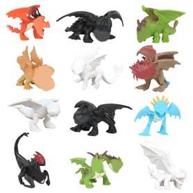Mini Figurine Dragons, 12 pcs Dragons Animation Figurine Décoration Miniature Dragons Figures, Miniature Collectionner Dragon Or Mini Figurine Dragons