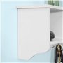 SoBuy® FRG48-L-W Portemanteau Étagère Murale Porte-manteau Salle de Bain Meuble d’Entrée avec 4 Compartiments de Rangement Et 5 