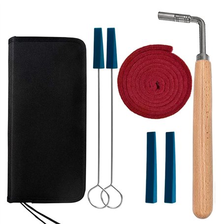 Ecloud Shop IT Kit de réglage de piano Clé d'accord d'outils Outils de marteau Ensemble d'accessoires Bande de tempérament en fe