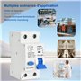 Disjoncteur Différentiel RCBO 16A 1P+N - Type A 30mA Courbe B - Protection 6kA - Interrupteur FI Électromagnétique - Interrupteu