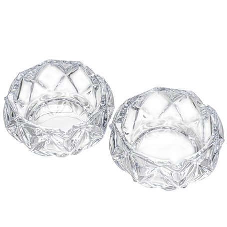 Lot de 2 cendriers en verre pour cigarettes - Cendrier décoratif - Moderne - Pour la maison