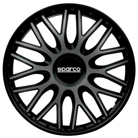 Sparco Enjoliveurs Roma - 16-pouces - Gris/Noir - Set de 4 pièces