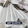 Parure De Lit 120x190/200 cm en Microfibre, Ensemble de Draps 3 Pièces Imprimée, Drap Housse Ajustable 120x200 cm cm, Drap Plat 