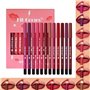 Baorder 12 Couleurs Matte Lip Liner Pencil Set