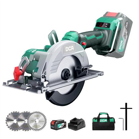 DCA Scie Circulaire Mini Sans Fil 20V Avec Batterie 4