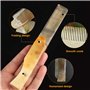 Peigne en Corne Yak Pliable Elegant Pochette Yack Corne Peigne Peigne de Poche Peigne Pliant Peigne Barbe pour Homme Femme Droit