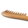 EQLEF Peigne en Bois Peigne Grosse Dent Large, Santal Vert à Peigne Bois Cheveux Bouclés Fait à la Main Peignes à Cheveux Antist