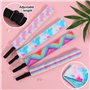 4pcs Bandeaux Ajustable Large Cheveux Fille Headband Serre Tête Élastique Extensibles Coloré Arc-en-ciel Dessin Animé en Tissu B