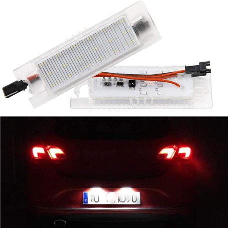 2pcs spécial de voiture plaque d'éclairage de plaque d'immatriculation de Canbus LED pour le logo Zafira B Astra H Corsa D