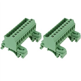 Be In Your Mind 2x Connecteurs pour Rail DIN 10 Broches 2,5/10-G-5,08 Bornier à Vis Au Pas de 5,08 Mm pour Systèmes électriques  Be In Your Mind 2x Connecteurs pour Rail DIN 10 Broches 2