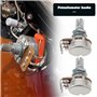 Create idea 4pcs Boutons de Potentiomètre Linéaire pour Guitare B50K 18 Mm de Long Axe Fendu Contrôle Du Volume Et de La Tonalit