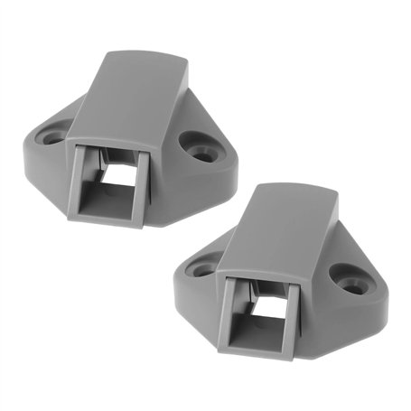 The Lord of the Tools 2PCS Poignées de Porte Placard Grises en Nylon avec Base en Demi-lune Bouton de Verrouillage à Pression Ba