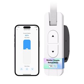 Meross Matter Enrouleur de Sangle Connecté, Enrouleur Volet Roulant (max. 45 kg, 6 m²), Compatible avec HomeKit Alexa et Google  Meross Matter Enrouleur de Sangle Connecté