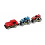 Jouet Hape Petit Train de Transport de Voiture de Course pour Circuit Train Bois - Jeu pour Enfant dès 3 Ans - Compatible avec L