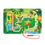 Hape Circuit Billes Aimantées Enfant dès 2 ans - Labyrinthe Bois Animaux de la Jungle - Motricité Fine