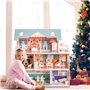 ROBUD Maison de Poupée en Bois avec Meubles et Accessoires Maisons de Filles Playhouse Salle de Jeux Jouets pour Enfants
