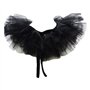 Kdjsic Femmes Victorien à Volants Maille Faux col châle rétro Couches Tulle détachable Cou Volant décoratif Clown Cosplay Tour d