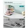 SONGMICS Organisateur de Maquillage, Rangement Cosmétiques, Empilable, en Acrylique, avec 11 Compartiments et 4 Tiroirs, pour Co