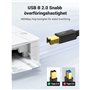Câble USB 2.0 A vers USB B Ugreen 10351 Noir 3 m