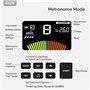 Aroma 3 en 1 Métronome Accordeur et Générateur de Tons Rechargeable avec Comptage Vocal pour Guitare Basse Ukulélé Violon Piano 