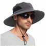 EINSKEY Chapeau Anti UV Homme Femme Large Bord Casquette Pliable Étanche pour la Randonnée