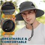EINSKEY Chapeau Anti UV Homme Femme Large Bord Casquette Pliable Étanche pour la Randonnée, Le Jardinage, Le Safari et la Brouss