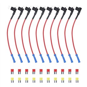 Recoil 10 Pack 12V voiture Add-a-Circuit fusible Tap adaptateur ATO ATC lame porte-fusible avec 10pcs 20A fusibles (FT4-10) Recoil 10 Pack 12V voiture Add-a-Circuit fusible Tap adaptateur ATO ATC lame porte-fusible avec 10pcs 20A fusibles (FT4-10)