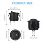 11PCS 250VCA 6A Bouton de Rocker Switch Rond SPST avec 2 Broches & 5PCS Housse étanche