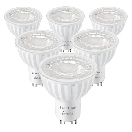 SINCELIGHT Ampoule à réflecteur LED GU10 avec lentille optique de faisceau de 60°
