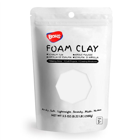 BOHS Argile en mousse blanche – Squishy