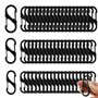 TOKSEO Lot de 60 mousquetons en forme de S - 50 mm/40 mm/32 mm - En métal antivol - Pour le camping en plein air