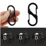 TOKSEO Lot de 60 mousquetons en forme de S - 50 mm/40 mm/32 mm - En métal antivol - Pour le camping en plein air, la randonnée, 
