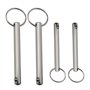 Create idea 4pcs Goupilles à Dégagement Rapide avec Anneau de Cercle d'extrémité à Boule à Ressort en Acier Carbone Nickelé Bimi