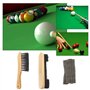 be in your mind 3pcs Kit d'outils de Nettoyage Tissu Brosse de Table Piscine avec Poignée en Bois pour Billard Table Lit Coins R