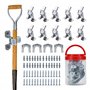 Lot de 14 supports muraux pour le garage - pinces à outils en métal pour le montage mural Support d'organisateur mural pour armo