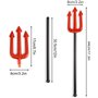 DERAYEE 2pcs Fourche de Diable，Devil Fork Sparkling Rouge Trident Arme Horreur Accessoire pour la Fête d'Halloween