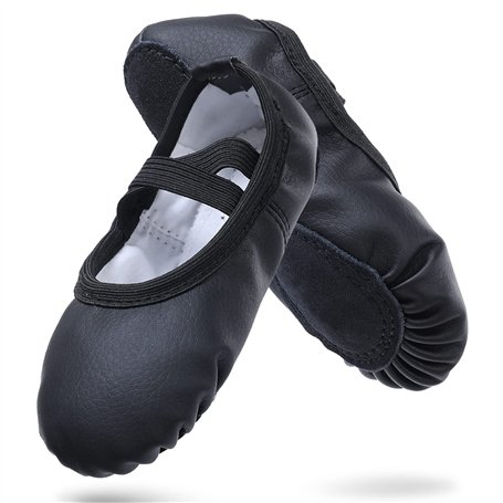 Chaussure De Ballet en Cuir Ballerine Demi Chaussures De Danse Yoga Gymnastique Pantoufles à Semelle Fendue pour Filles Femmes E