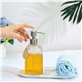 Albayrak Distributeur de savon liquide avec sous-verre en silicone antidérapant, Accessoire Salle de Bain - Autres liquides et d
