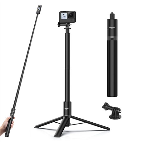ULANZI Trépied pour Selfie Stick 150 cm pour Insta360 GO 3/X3/ONE RS/X2/GO 2/R