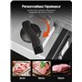 YASHE Trancheuse Électrique, Trancheuse à Viande et Pain de 250W avec Lames Lisse et Dentée de 19 cm, Épaisseur Réglable (0–15 m