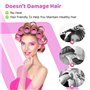 Romon 31 Pièces Bigoudis Cheveux Set, 18 Rouleaux Cheveux Chauffant Heatless Curling avec 3 Tailles 40/30/20mm avec 12 Pinces à 