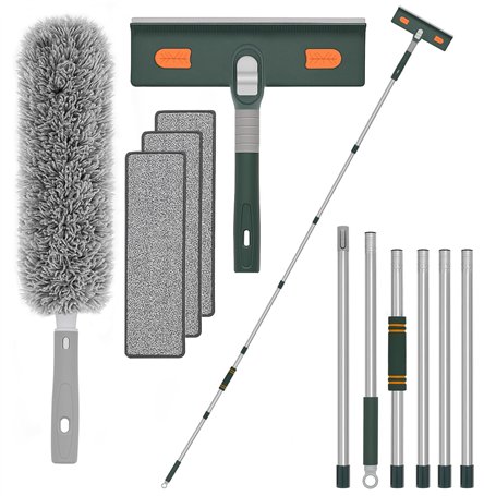 Flow fire Raclette de fenêtre de 250 cm avec tête télescopique et tige télescopique