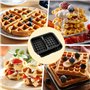 Cozary Moule Air Fryer Accessoires pour Ninja AF400EU, AF451EU & AF500EU – Silicone Moule Gaufres pour Gaufres, Compatible Four 