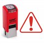 Tampon attention | 11mm | Cachet encreur symbole alerte | warning ink stamp