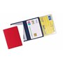 agendepoint.it - Porte-cartes de crédit et cartes magnétiques 3 poches (2 pièces) en PVC rouge